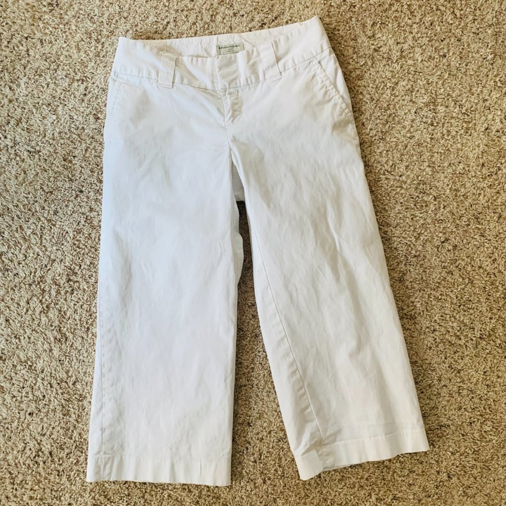 Banana Republic white stretch pant